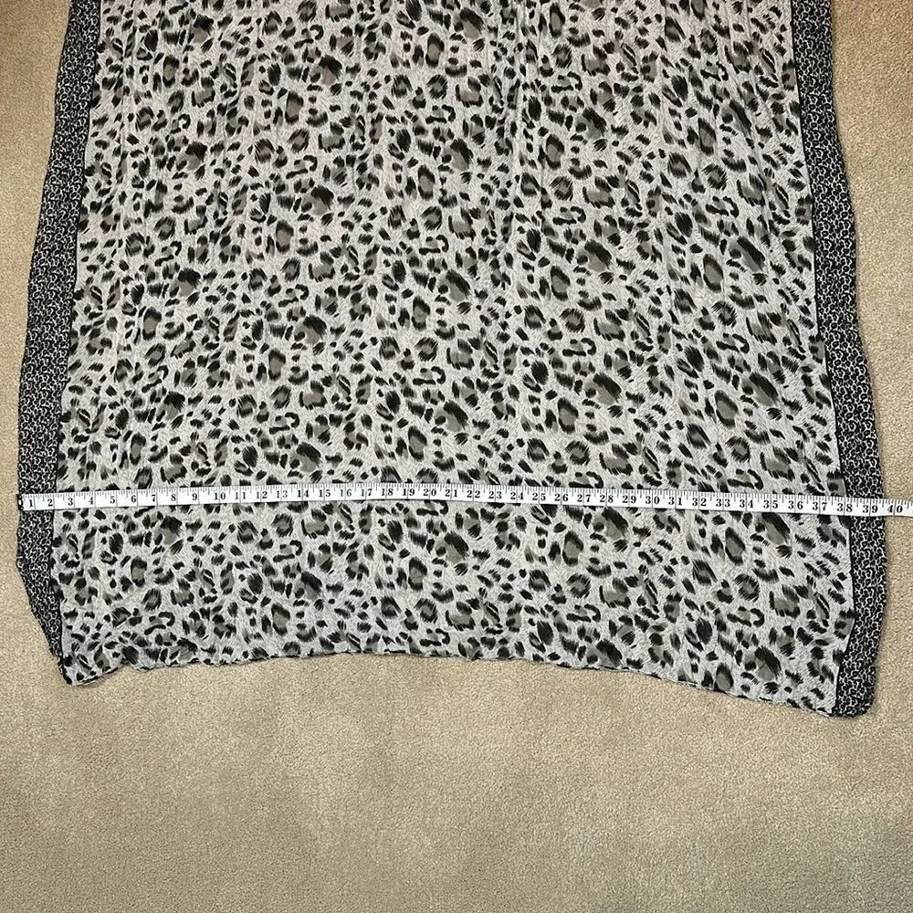 Leopard Animal Print Lightweight Scarf 70s 90s Mob Wife Boho Women 40in x 70in